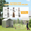 Galvanized Steel Dog Kennel Outdoor with Waterproof & UV-Resistant Cover for Large Dogs, 19.7' x 7.5' x 7.5'