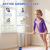 Barre de gymnastique professionnelle Soozier pour enfants, équipement de gymnastique à domicile pour tout-petits avec hauteur réglable sur 13 niveaux, rose