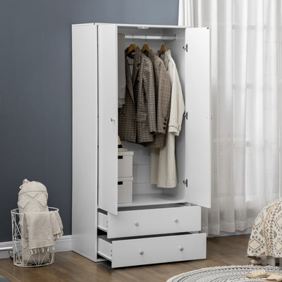 Armoire Wardrobe Closet with 2 Drawers, 71