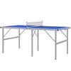 Soozier Portable Ping Pong Table Set, Table Tennis Table w/ Net, 2 Paddles, 3 Balls for Outdoor and Indoor, Easy Assembly, Blue