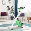 Soozier Foldable Indoor Stationary Bike with 8 Levels of Magnetic Resistance, Exercise Bike for Cardio Workout, Green