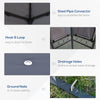 10' x 13' Outdoor Gazebo, Double Roof Patio Gazebo Canopy Shelter with Screen Decorate Corner Frame, Grey