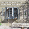 Wooden Catio Outdoor, Cat Window Box Enclosure for 2-3 Large Cats with 2 Jumping Platforms & Scratching Post, Grey