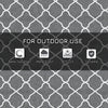 Waterproof  Outdoor Rug, 6' x 9' RV Rug Reversible Mat for Backyard, Deck, Picnic, Beach, Camping, Grey & White Net