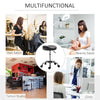 Saddle Stool, Height Adjustable Rolling Salon Chair with PU Leather for Massage, Spa, Clinic, Beauty and Tattoo, Black