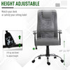 Ergonomic Office Chair with Thick Padded Headrest, Mesh Computer Desk Chair with Tilt Function, Armrest, Grey