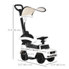 Mercedes-Benz G350 Licensed Push Car, 3-in-1 Toddler Sliding Car with Horn, Steering, Foot Rest, Seat Storage, White