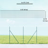 Garden Fence Barrier, Welded Fence Roll, Includes Posts & Support Braces, Green Plastic-Coated Steel