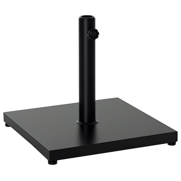 40 lbs Steel Square Umbrella Base Stand w/ Adjustable Knob Parasol Stand Garden Patio Outdoor Home, Black