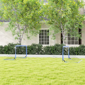 Soozier 6' x 3' Set of 2 Soccer Nets for Backyard, Portable Soccer Goal for Practice with Carry Bag