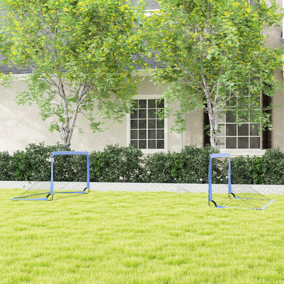 Soozier 6' x 3' Set of 2 Soccer Nets for Backyard, Portable Soccer Goal for Practice with Carry Bag