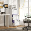 Vertical Filing Cabinet with 3 Drawers, Lock, File Cabinet for Home Office, A4 and Letter Size Files, White