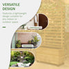 Wooden Planter with Trellis, Raised Garden Bed with 4 Wheels for Climbing Plants, 30