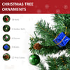 6ft Green Christmas Tree Artificial Xmas Holidays Party with Decoration Ornament, Black