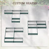 Steel Raised Garden Bed, Set of 5 Large Box Planters for Outdoor Plants Vegetables Flowers Herbs, 8x8x1ft, Green