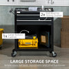 2-Drawer Rolling Tool Chest on Wheels, Metal Tool Cabinet for Warehouse, Workshop and Garage, Black
