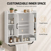 Bathroom Wall Cabinet, Medicine Cabinet Wall Mounted with Open and Hidden Storage Space for Bathroom, White
