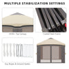 10' x 10' Pop Up Canopy with Netting, Foldable Tents for Parties, Height Adjustable, with Storage Bag