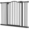 Extra Tall Dog Gate with Door, Pressure Fit, Auto Close, Double Locking for Doorways Hallways Stairs, 29