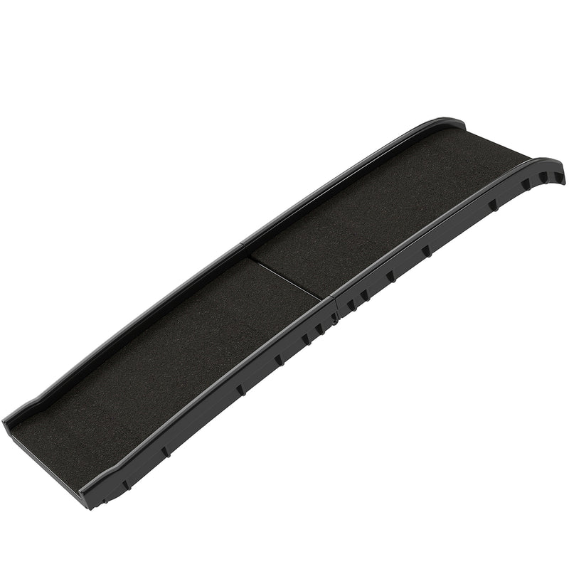 61 Inches Folding Pet Ramp with Grass Surface, Raised Side Rails, for Cars, SUVs
