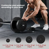 Soozier 154 lbs Barbell Weight Set, Adjustable Weights for Home Gym with 67