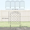 4 Pack Garden Fencing for Yard, Decorative Fence Panels as Animal Barrier and Flower Edging, Circle, Black