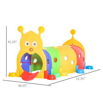 Tunnel de jeu Qaba en forme de lion pour enfants (3-6 ans), violet