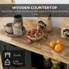 Kitchen Cart on Wheels, Rolling Kitchen Island Cart with Wood Top, 3 Drawers and Shelves for Home Dining Area