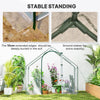 6'x3.3'x5.5' Walk-in Garden Greenhouse with Door and Window, Portable Mini Greenhouse for Plants Flowers Herbs, Steel Outdoor Hot House Growing Tent, Clear Plastic Cover