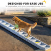 Foldable Dog Car Ramp, Dog Ramp with Anti-Slip Steps, Pet Stairs for Senior Pets to Access Cars and High Beds, Grey