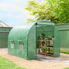 8'x6.6'x6.6' Heavy Duty Walk-in Greenhouse Garden Tunnel Hot House Outdoor Flower Vegetable Growth Warm House Roll Up Door, Windows, Steel