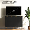 Modern Kitchen Storage Cabinet, Sideboard Buffet Cabinet with Adjustable Shelves for Kitchen Hallway, Black