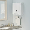 Wall Mount Medicine Cabinet, Bathroom Cabinet with 4 Tier Shelves, Lockable with 2 Keys for Kitchen, White