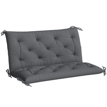 Porch Swing Cushion Garden Bench Cushion with Backrest, Non-Slip 2-seater Soft Pad, Swing Chair Mat Replacement for Indoor and Outdoor, 39.4