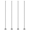4 Pack of 10' String Light Poles, Steel Hanging Lighting Stand for Patio, Backyard, Deck, Wedding, Party, Black