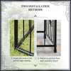 7.2FT Metal Garden Arch with Gate, 2 Side Planter Baskets, Garden Arbor Archway Trellis for Roses and Climbing Plants, Black