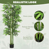 6FT Artificial Bamboo Trees Set of 2, Fake Plants with Nursery Pot for Indoor Decor