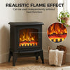 Electric Fireplace Heater, Freestanding Fireplace Stove with Realistic Flame Effect, Overheat Safety Protection, 750W/1500W
