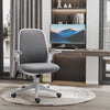 360° Swivel Office Chair Task Chair, Breathable Fabric Computer Chair with Flip-up Arms and Adjustable Height, Grey