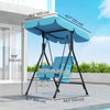 1-Seat Outdoor Porch Swing Patio Swing with Adjustable Canopy, Removable Seat and Back Cushion for Garden, Poolside
