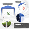 10 x 10ft Folding Pop Up Tent Outdoor Gazebo Canopy with Carrying Bag, Blue
