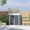5ft x 3ft Outdoor Storage Shed, Garbage Bin Shed Organizer with Lockable Double Doors and Openable Lid