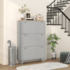 Entryway Shoe Storage Small Modern Flip-Flop Shoe Cabinet with 3 Flip Drawers Adjustable Shelves for 24 Pairs of Shoes, Grey
