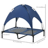 Elevated Dog Bed with Canopy, Portable Raised Dog Cot for L Sized Dogs, Indoor & Outdoor, 36