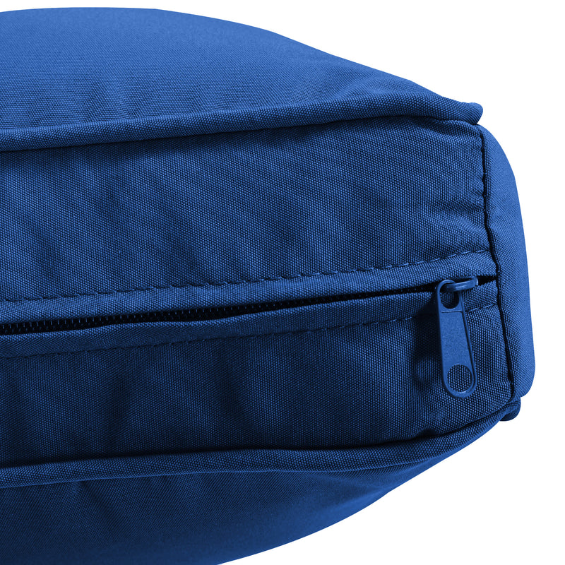 Outdoor 14pc Patio Rattan Sofa Set Cushion Polyester Cover Replacement Set - No Cushion Included Navy Blue