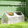 Portable Mini Tunnel Greenhouse Garden Warm House with 2 Windows Steel Frame PE Cover, 47