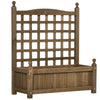 Garden Planter with Trellis for Climbing Vines, Wood Raised Garden Bed, Planter Box for Garden, Indoor Outdoor, Coffee