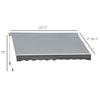 13' x 8' Manual Retractable Patio Awning Sun Shade Outdoor Deck Window Door Canopy Shelter Aluminum Frame Grey