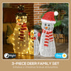 3-Piece Light Up Christmas Snowman Family Set of 3 Lighted Snowman Christmas Decoration for Indoor Outdoor