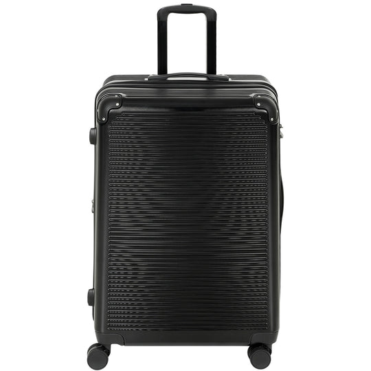 28-Inch Expandable Luggage, Hardshell Suitcase with Spinner Wheels, Top Handle, Side Handle, TSA Lock, Black
